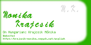 monika krajcsik business card